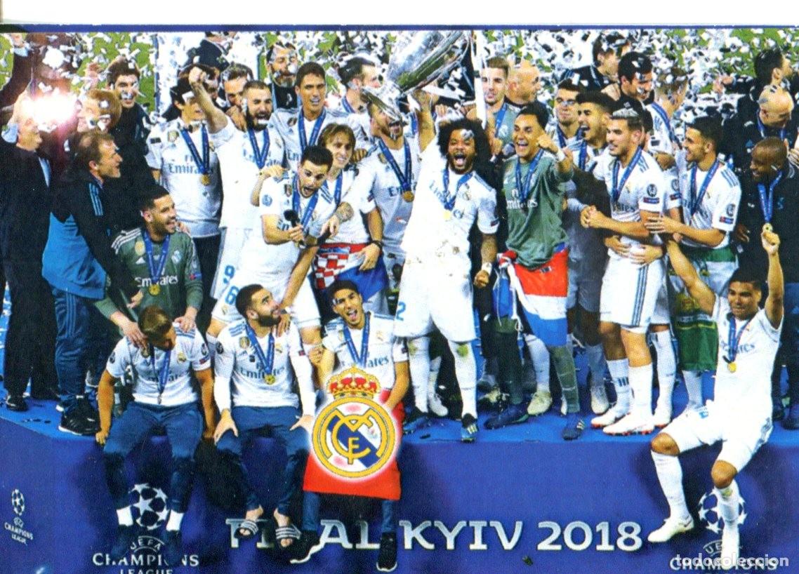 Coleccionismo calendarios: CALENDARIO DE BOLSILLO. DEPORTES F&Uacute;TBOL. A&Ntilde;O 2019. REAL MADRID CF FINAL KIEV 2018. PE&Ntilde;A PORCUNA