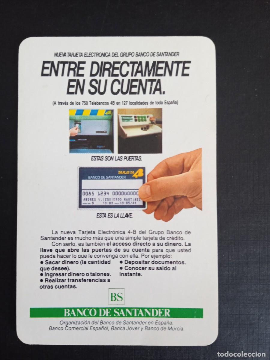 Colecionismo Calend&aacute;rios: 468 Calendario Fournier Banco Santander 1985