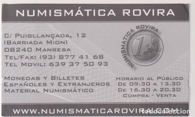 Coleccionismo calendarios: calendario 2007. numism&aacute;tica Rovira. Manresa - Foto 1