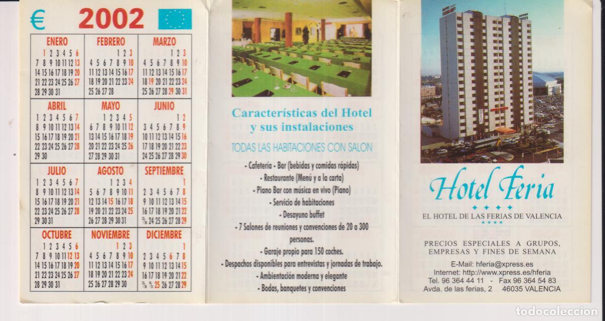 Coleccionismo Calendarios: Calendario Hotel Feria. Tr&iacute;ptico para 1999, 2000, 2001 y 2002