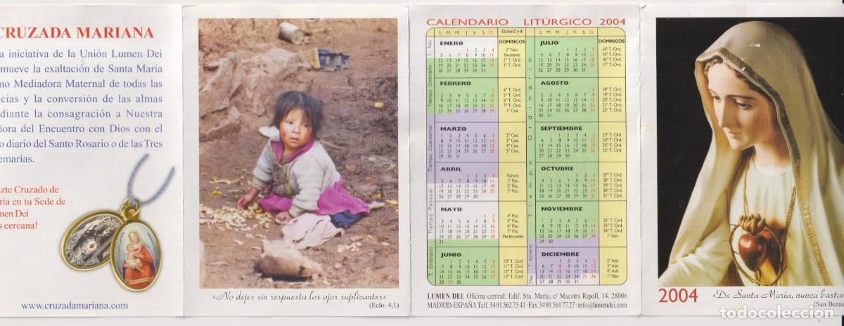 Coleccionismo calendarios: calendario lit&uacute;rgico 2004 - Foto 1