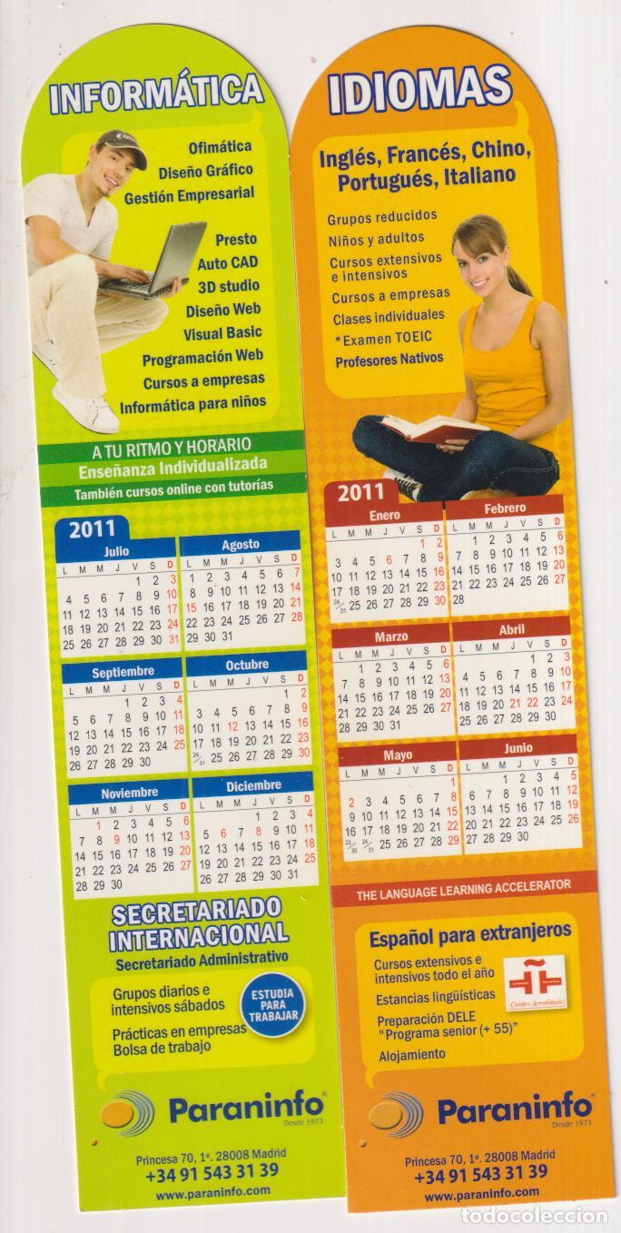 Coleccionismo calendarios: calendario marca p&aacute;ginas 2011 - Foto 1