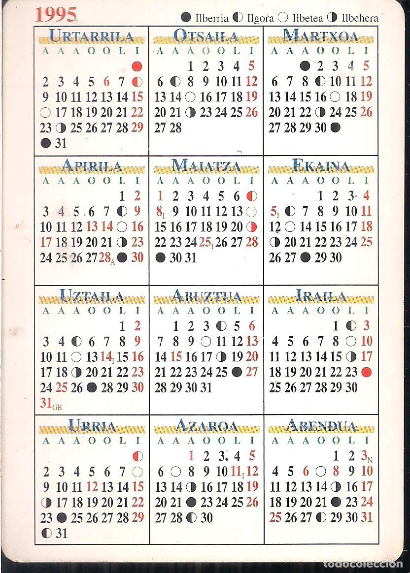 Coleccionismo calendarios: CALENDARIO BOLSILLO 1995 ELKAR - Foto 2