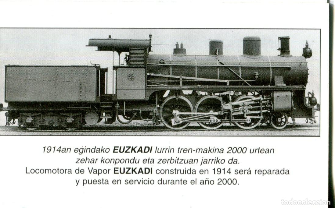 Coleccionismo calendarios: CALENDARIO dob le DE TREN FERROCARRIL - EUSKOTREN EUSKO TREN - A&Ntilde;O 2000