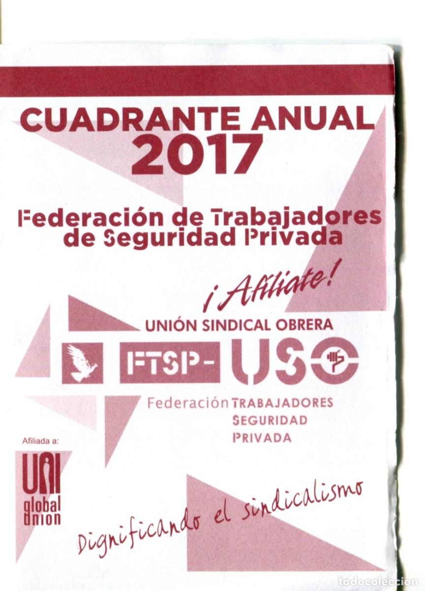 Collezionismo Calendari: CALENDARIO PUBLICITARIO POL&Iacute;TICO SINDICATOS - 2017 - USO