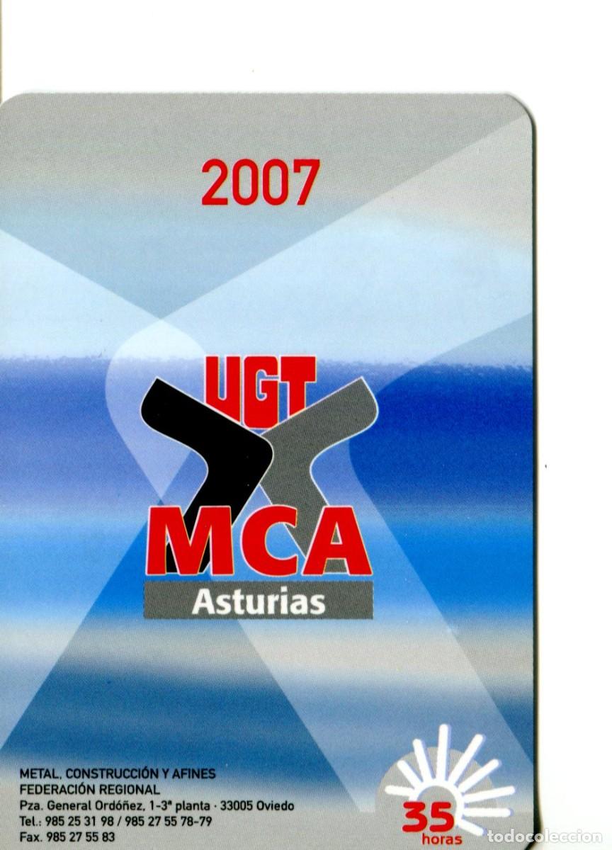Collezionismo Calendari: CALENDARIO POL&Iacute;TICO. SINDICATO. UGT. MCA ASTURIAS A&Ntilde;O 2007