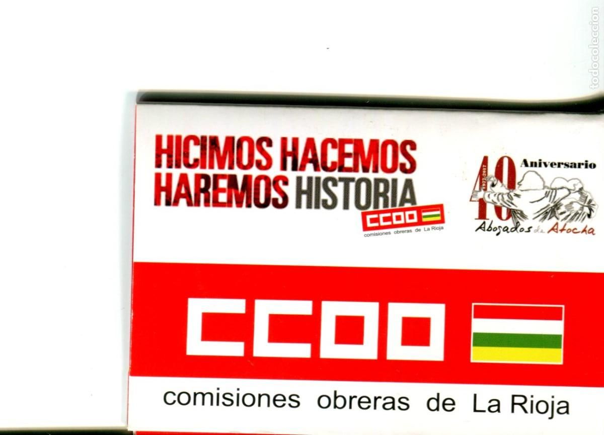 Collezionismo Calendari: CALENDARIO POL&Iacute;TICO. SINDICATO. CCOO LA RIOJA A&Ntilde;O 2017