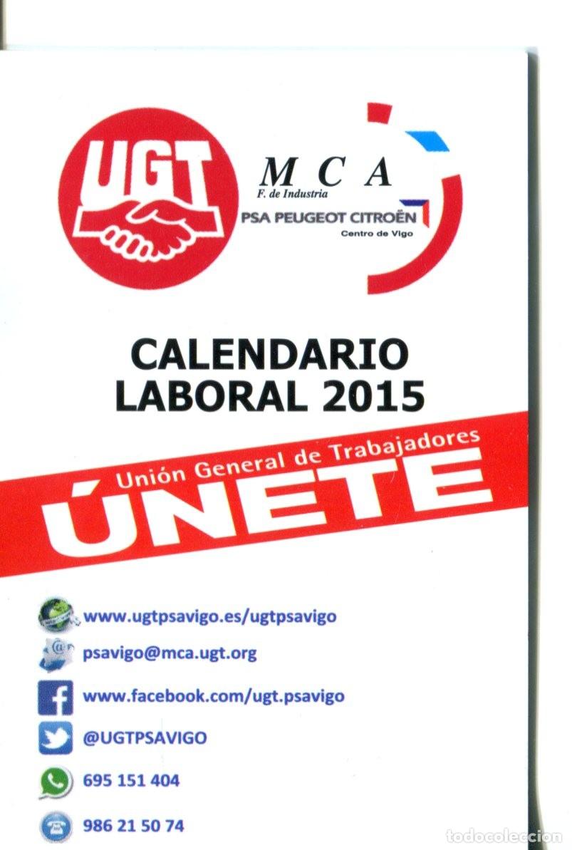 Collectionnisme Calendriers: CALENDARIO POL&Iacute;TICO. SINDICATO. UGT MCA A&Ntilde;O 2015