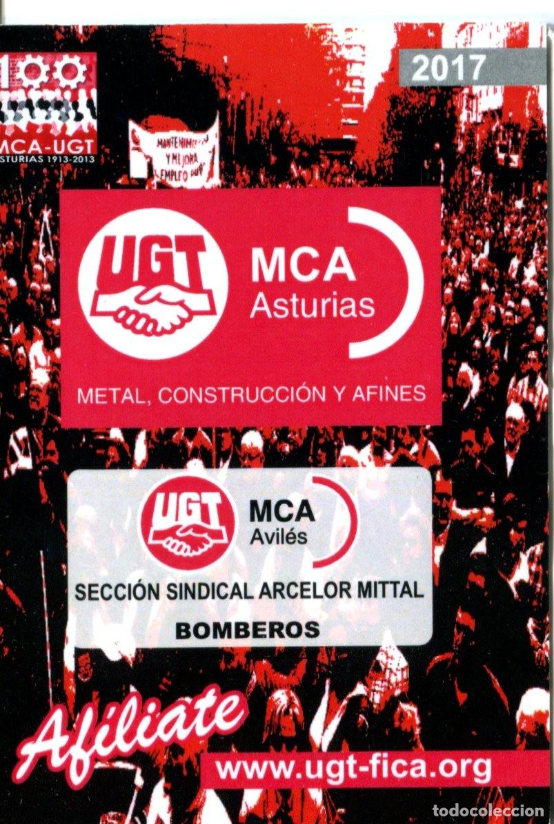 Collectionnisme Calendriers: CALENDARIO POL&Iacute;TICO. SINDICATO. UGT MCA BOMBEROS ASTURIAS A&Ntilde;O 2017