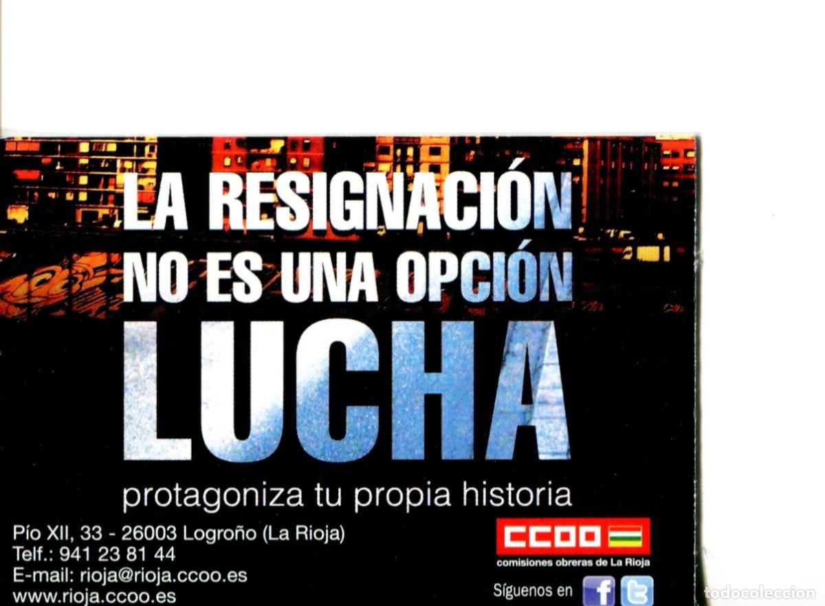 Collectables Calendars: CALENDARIO POL&Iacute;TICO. SINDICATO. CCOO LA RIOJA A&Ntilde;O 2012