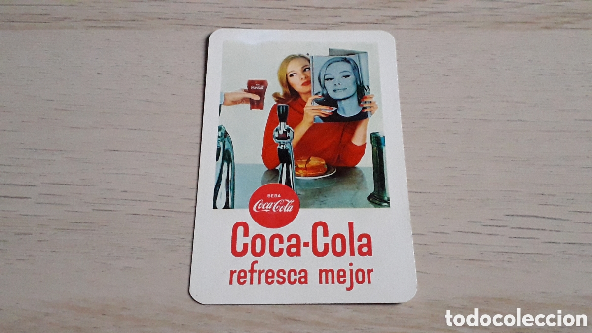 Coleccionismo calendarios: Calendario de bolsillo Coca Cola Refresca Mejor, Heraclio Fournier, a&ntilde;o 1966.