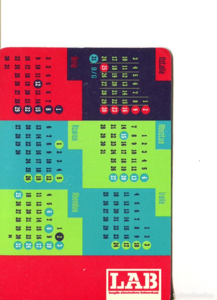 Collectables Calendars: CALENDARIO BOLSILLO POLITICO SINDICAL. VASCO (LAB) 1995 (6 MESES POR LADO) PERFECTO ESTADO