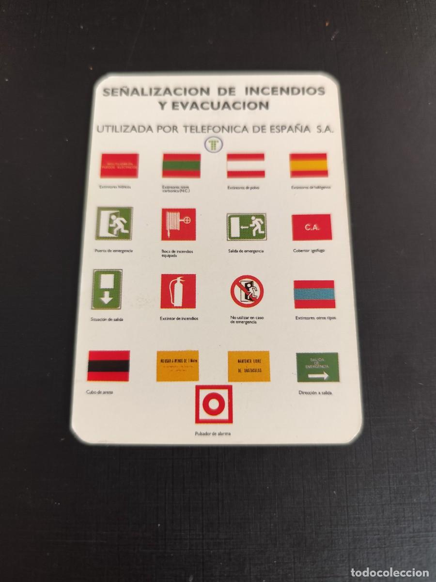 Colecionismo Calend&aacute;rios: 509 Calendario Se&ntilde;alizaci&oacute;n de incendios y evacuaci&oacute;n 1990
