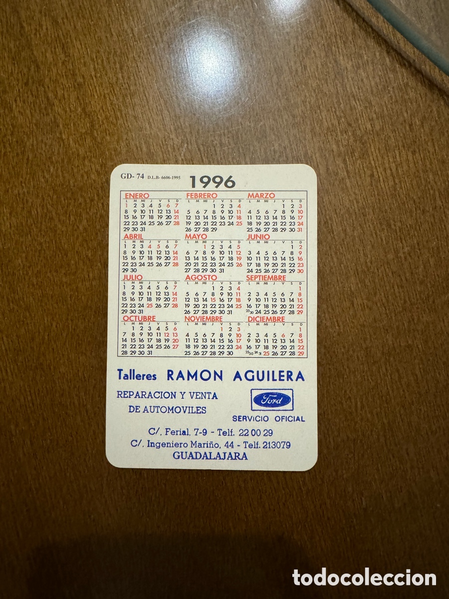 Coleccionismo calendarios: Calendario bolsillo coches 1996 - Foto 2