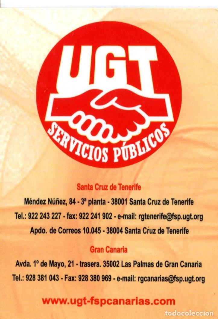 Collectionnisme Calendriers: Calendario de publicidad de pol&iacute;tica y sindicatos, FSP Canarias UGT a&ntilde;o 2008