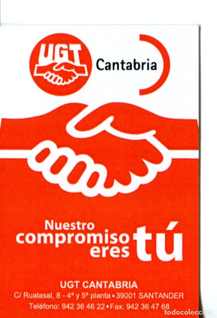 Colecionismo Calend&aacute;rios: calendario de publicidad de pol&iacute;tica y sindicatos, UGT Cantabria a&ntilde;o 2010