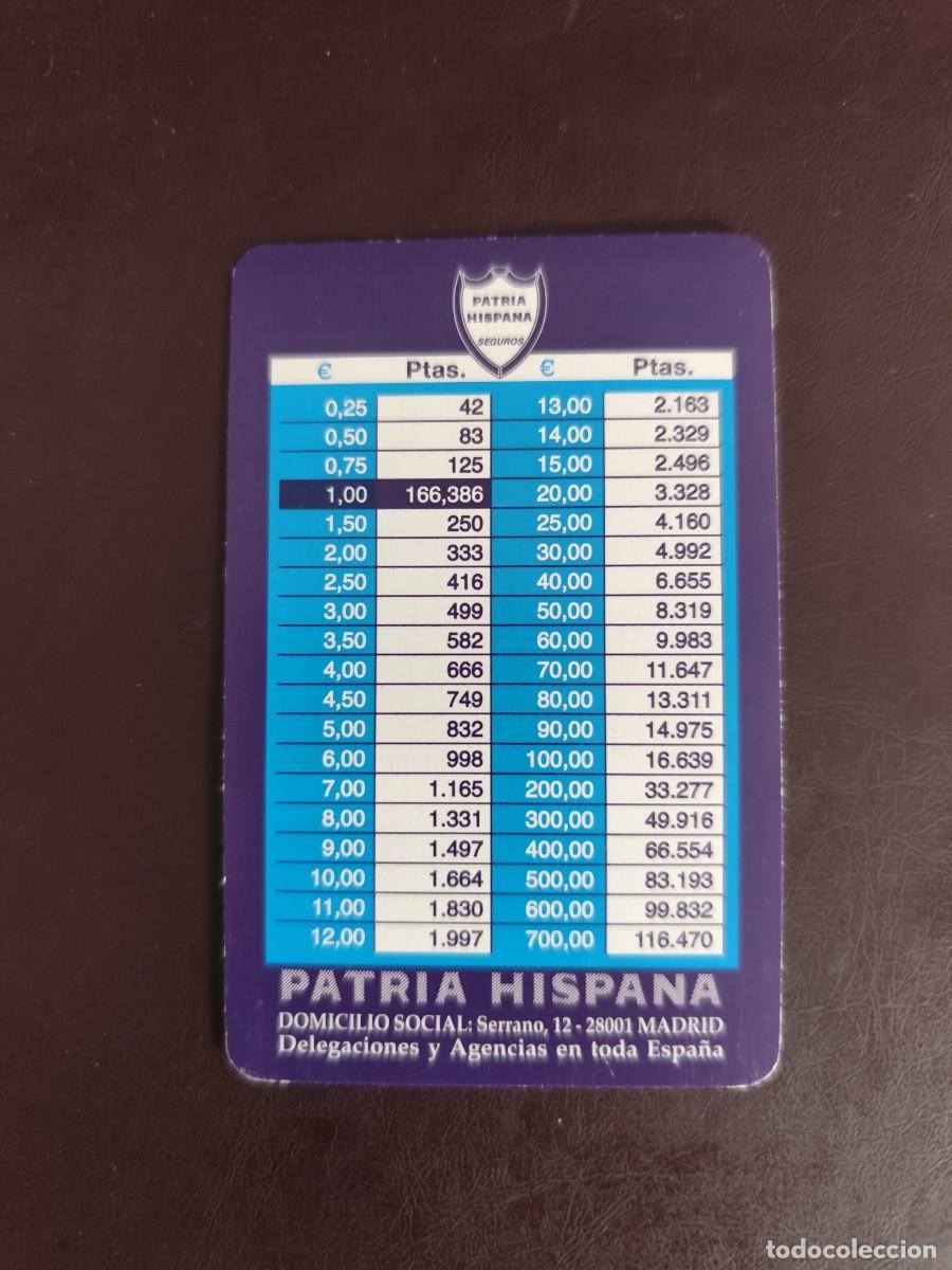 Coleccionismo calendarios: 590 Calendario Fournier Patria Hispana Seguros 2002