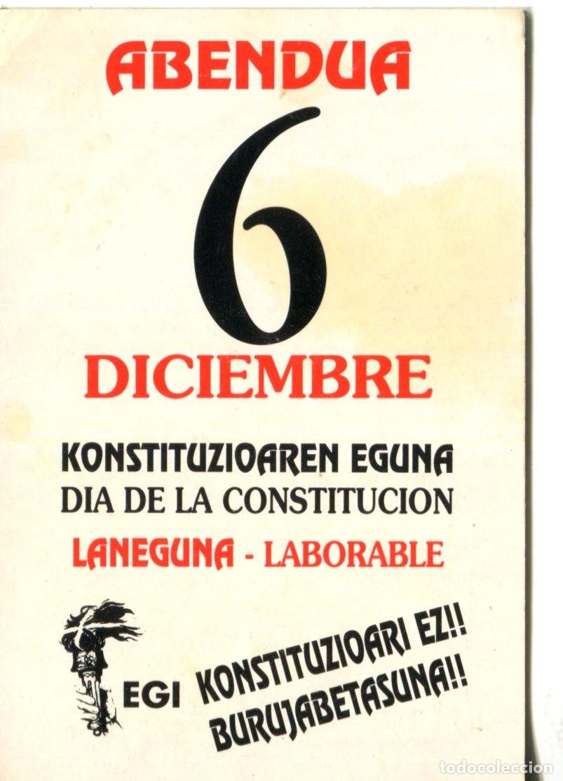 Collectionnisme Calendriers: CALENDARIO BOLSILLO POLITICO VASCO 1995 (EUZKO GAZTEDI (ORGANIZ JUVENIL PNV) - CONSTITUCION NO)