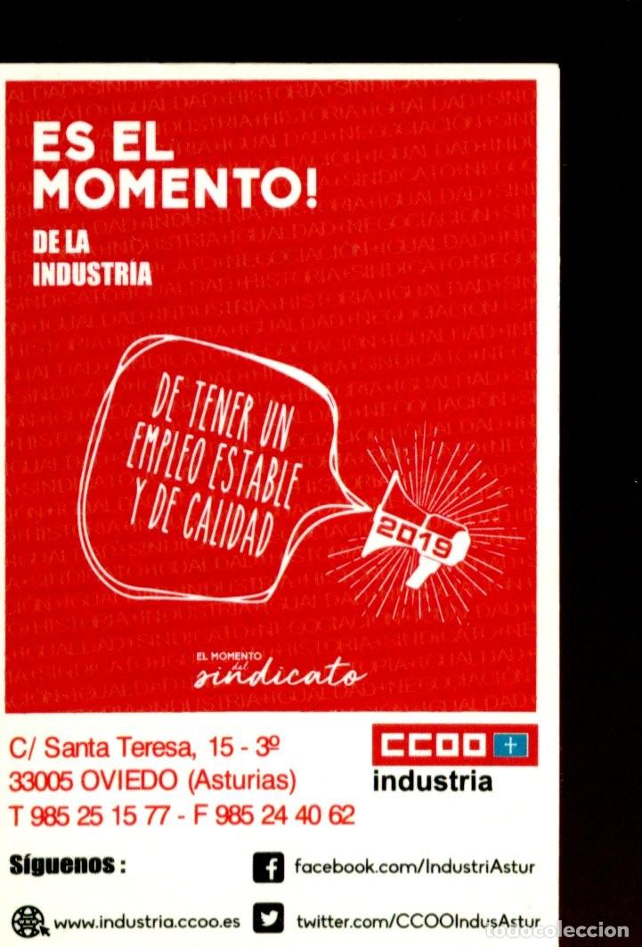 Collectables Calendars: CALENDARIO SINDICATOS - POLITICOS. CCOO INDUSTRIA ASTURIAS A&Ntilde;O 2019