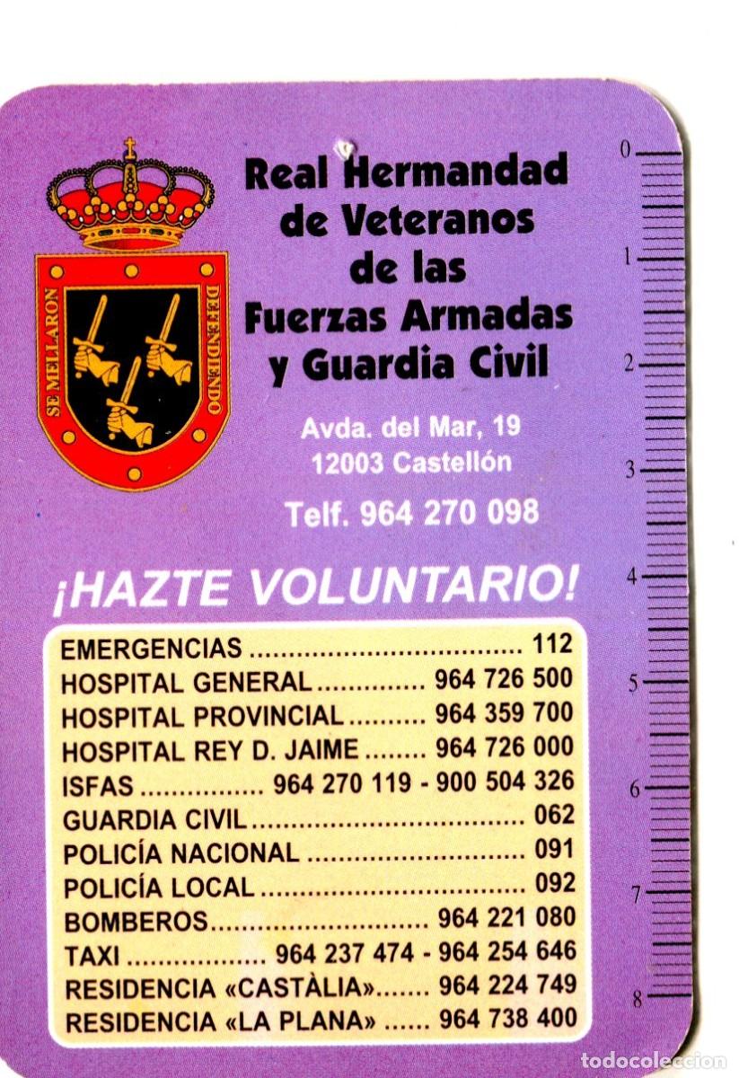 Coleccionismo Calendarios: CALENDARIO HERMANDAD VETERANOS DE FUERZAS ARMADAS Y GUARDIA CIVIL. CASTELLON. A&Ntilde;O 2016 MILITAR