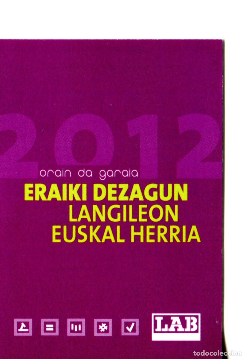 Collectables Calendars: CALENDARIO POLITICO SINDICATO VASCO LAB 2012