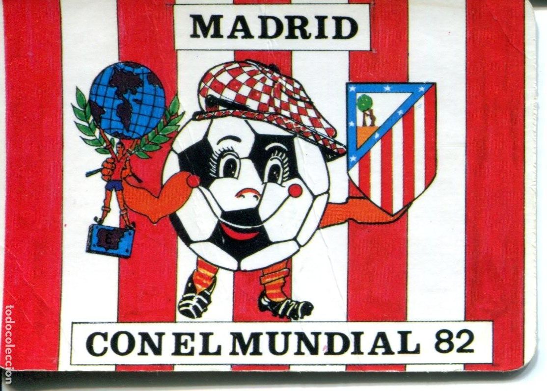 Coleccionismo calendarios: CALENDARIO DE BOLSILLO DE FUTBOL atletico MADRID 1982 MUNDIAL ESPA&Ntilde;A &acute;82