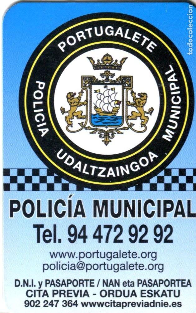 Coleccionismo calendarios: CALENDARIO BOLSILLO POLICIAL - MILITAR 2015 (POLICIA MUNICIPAL PORTUGALETE)