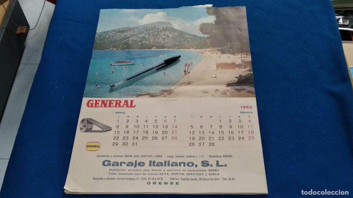 Coleccionismo Calendarios: CALENDARIO DE PARED 1962 / GENERAL / GARAJE ITALIANO S.L. ORENSE - 5 HOJAS VER FOTOS