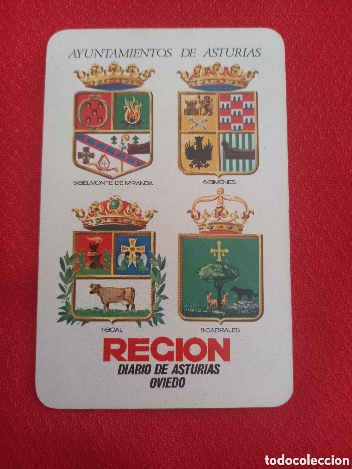 Coleccionismo calendarios: CALENDARIO DE BOLSILLO A&Ntilde;O 1969 - H. FOURNIER, DIARIO REGION (OVIEDO). AYUNTAMIENTOS DE ASTURIAS