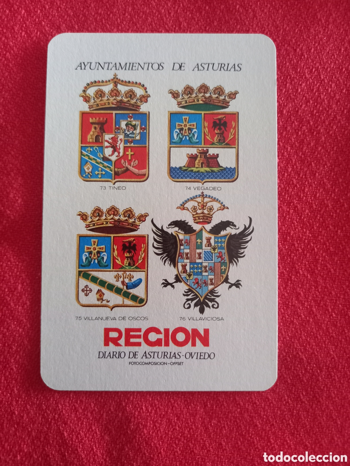 Coleccionismo calendarios: CALENDARIO DE BOLSILLO A&Ntilde;O 1978 - H. FOURNIER, DIARIO REGION (OVIEDO). AYUNTAMIENTOS DE ASTURIAS