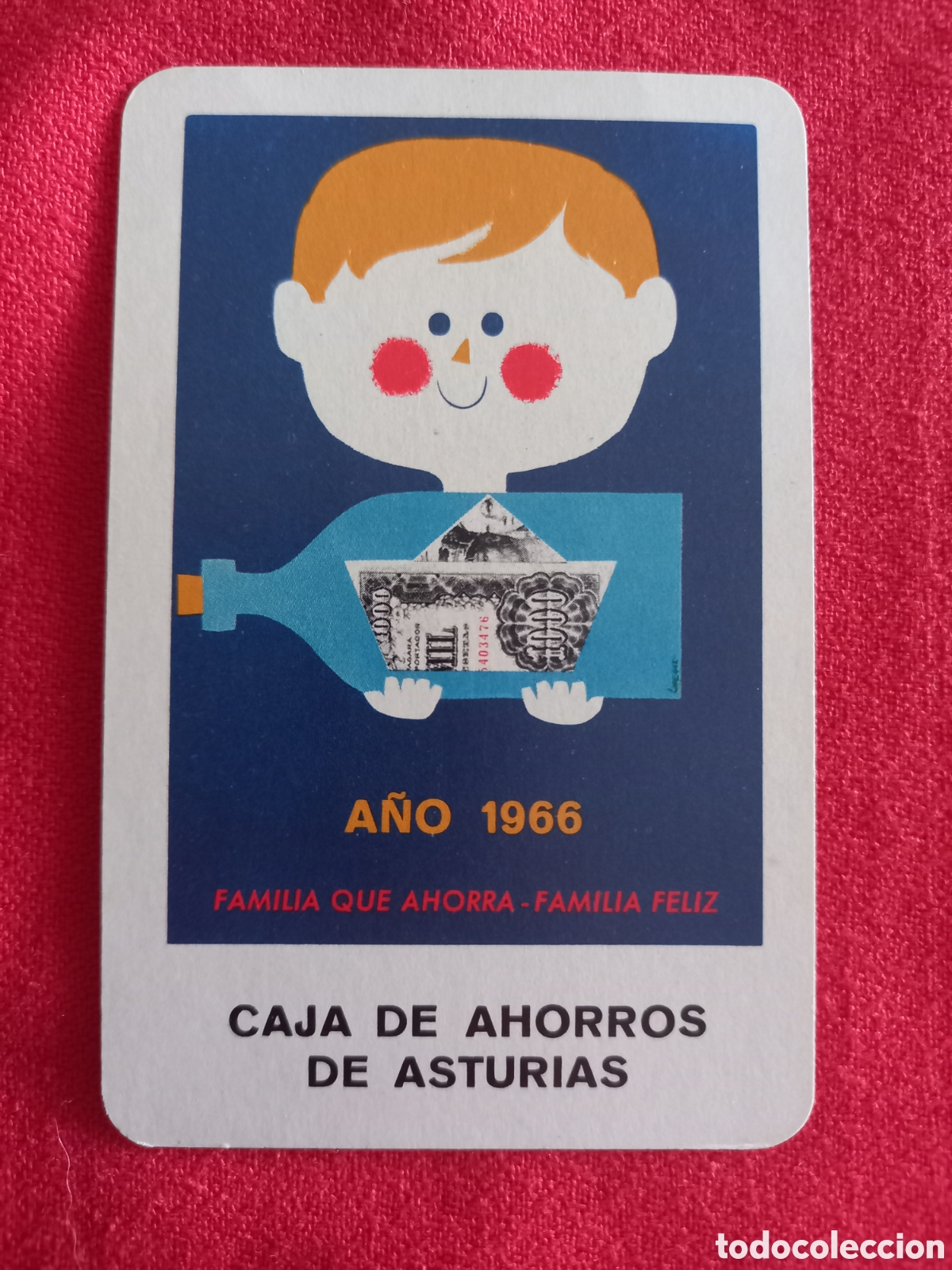 Coleccionismo calendarios: CALENDARIO DE BOLSILLO A&Ntilde;O 1966 - H. FOURNIER, CAJA DE AHORROS DE ASTURIAS