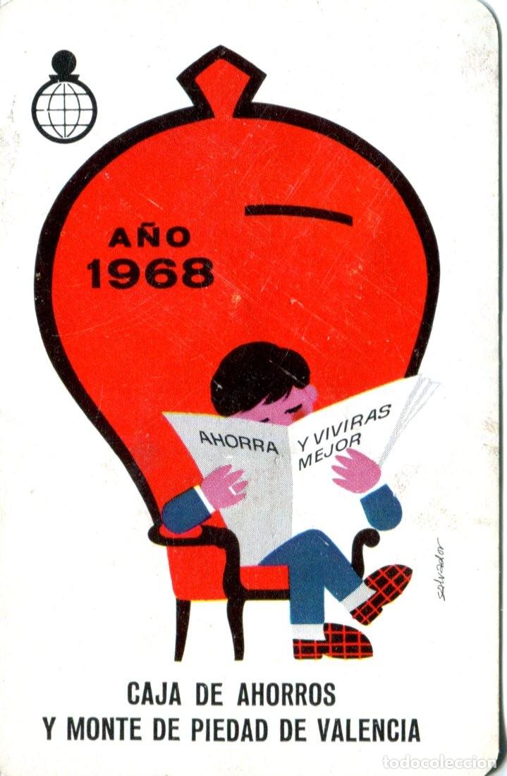 Coleccionismo calendarios: CALENDARIO FOURNIER, PUBLICIDAD CAJA DE AHORROS VALENCIA , 1968 ,