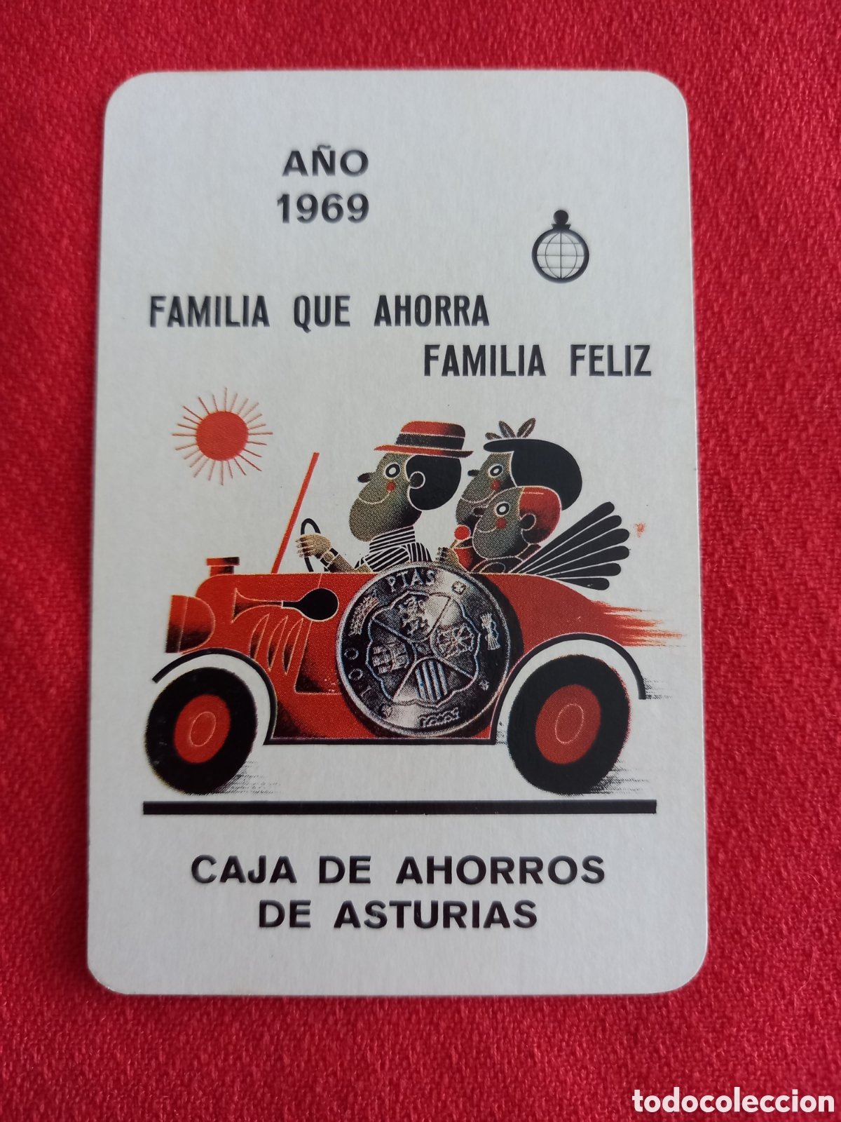 Coleccionismo calendarios: CALENDARIO DE BOLSILLO A&Ntilde;O 1969 - H. FOURNIER, CAJA DE AHORROS DE ASTURIAS