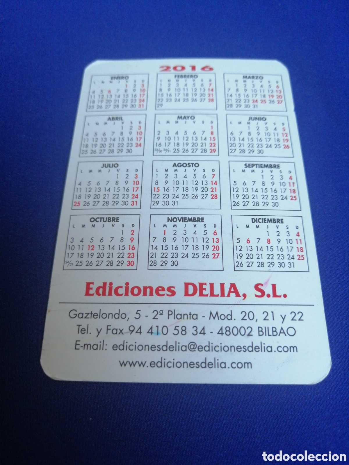 Coleccionismo calendarios: Ediciones delia, S.L calendario 2016 - Foto 2