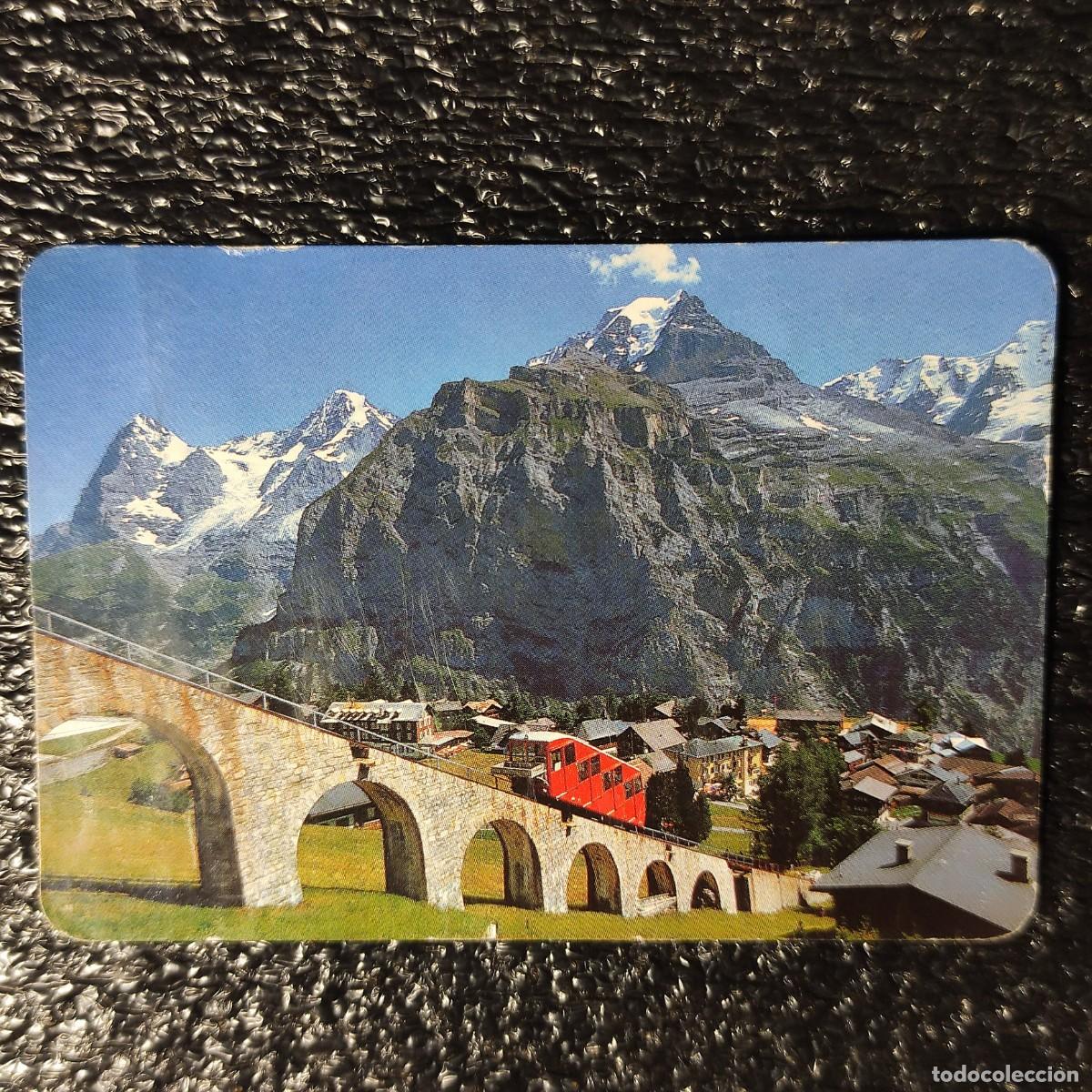 Coleccionismo Calendarios: CALENDARIOS PAISAJE . TREN FERROCARRIL 1985 * FUNICULAR FRANCIA CHAMONIX MONT BLANC ** T3