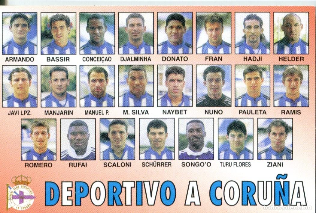 Coleccionismo calendarios: Calendario bolsillo - A&Ntilde;O 1999 - PLANTILLA DEPORTIVO A CORU&Ntilde;A - F&Uacute;TBOL DEPORTES