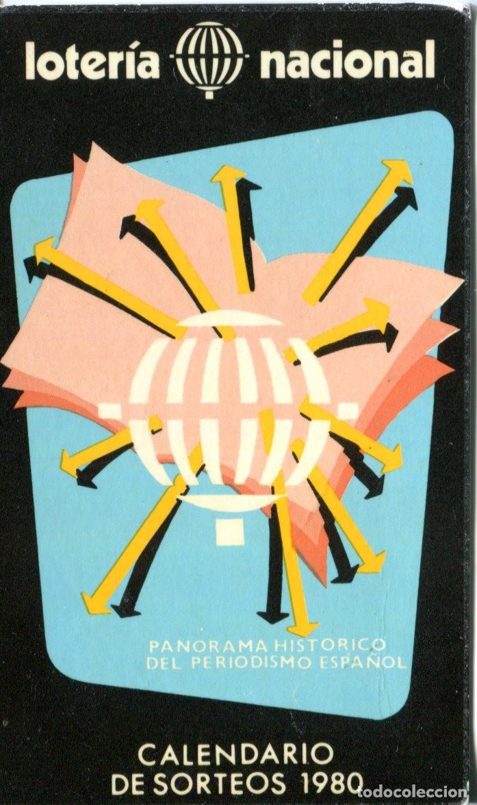 Coleccionismo calendarios: CALENDARIO PUBLICITARIO. LOTERIA NACIONAL A&Ntilde;O 1980. BOMBO. SORTEO VER FOTO ADICIONAL