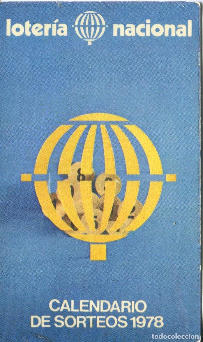 Coleccionismo calendarios: Calendario de bolsillo de 1978. Loteria Nacional calendario de sorteos 1978