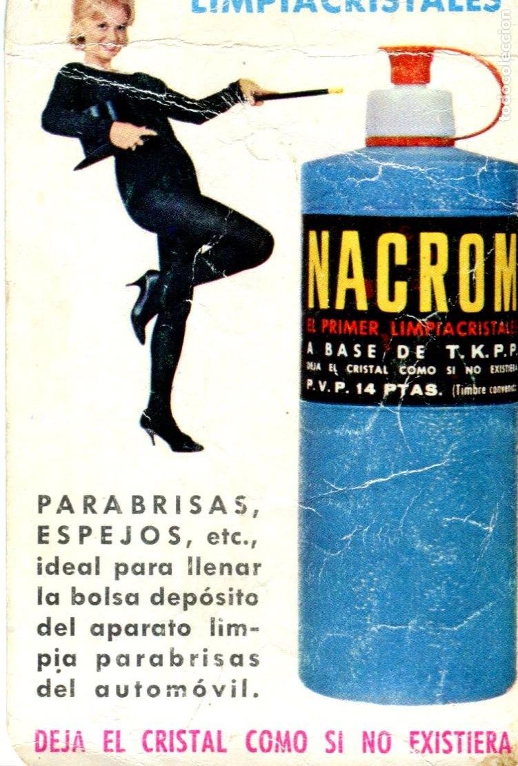 Coleccionismo calendarios: CALENDARIO 1966 LIMPIACRISTALES NACROM