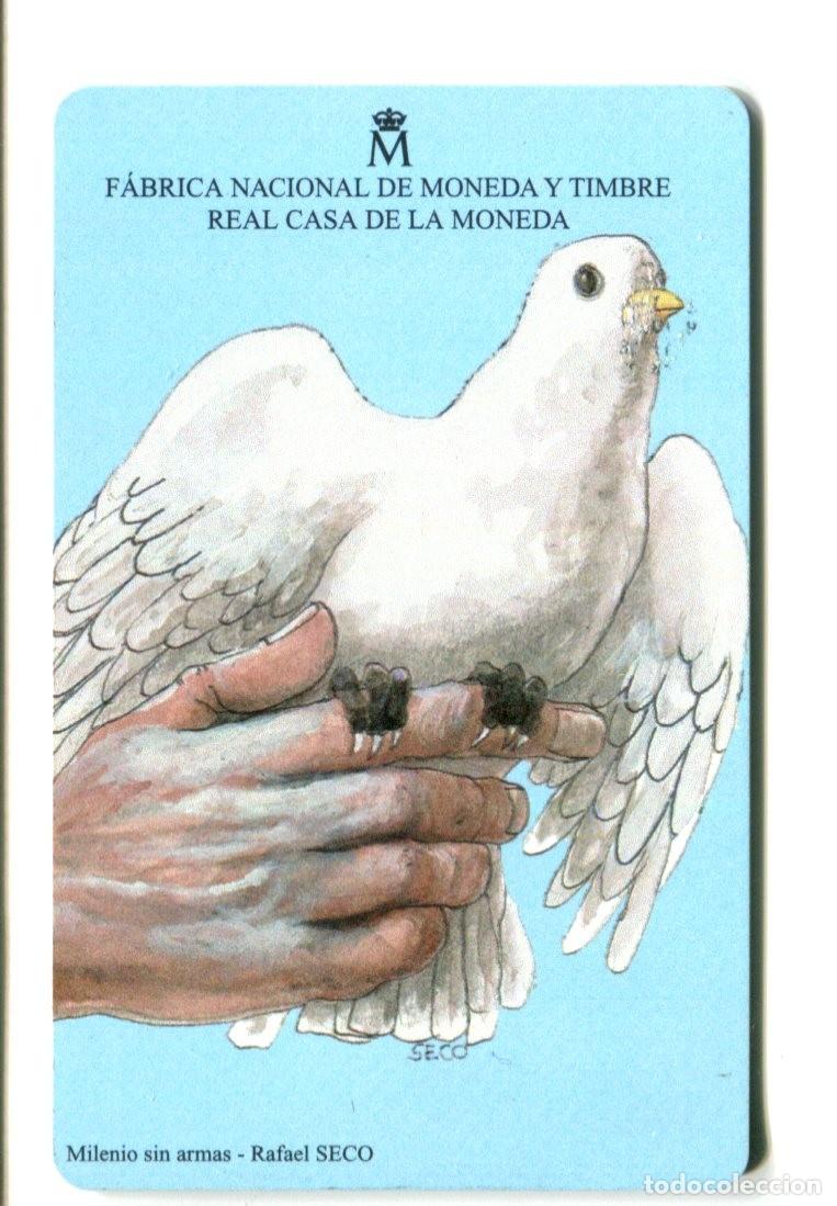 Coleccionismo calendarios: Calendario 2000 - F&Aacute;BRICA NACIONAL DE MONEDA Y TIMBRE - REAL CASA DE LA MONEDA - MILENIO SIN ARMAS