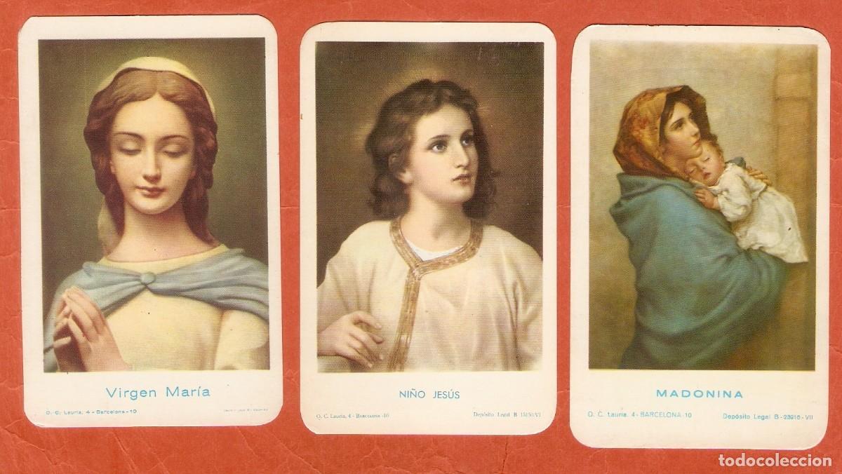 Colecionismo Calend&aacute;rios: 3 CALENDARIOS DE BOLSILLO A&Ntilde;OS 1963 - 1965 PINTURA - IMAGENES RELIGIOSAS - VER FOTO REVERSOS