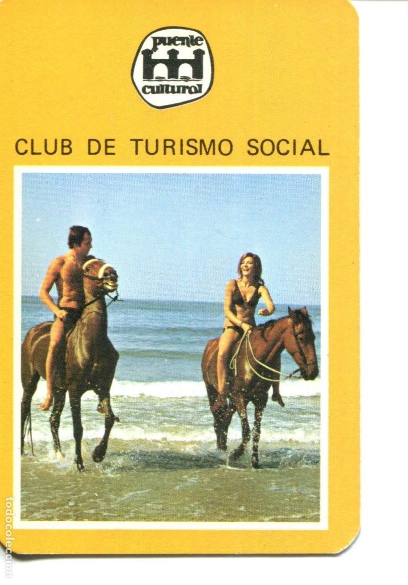 Coleccionismo calendarios: CALENDARIO DE BOLSILLO A&Ntilde;O 1972 CHICA Y CHICO- CABALLOS - CLUB DE TURISMO SOCIAL - VER FOTO REVERSO