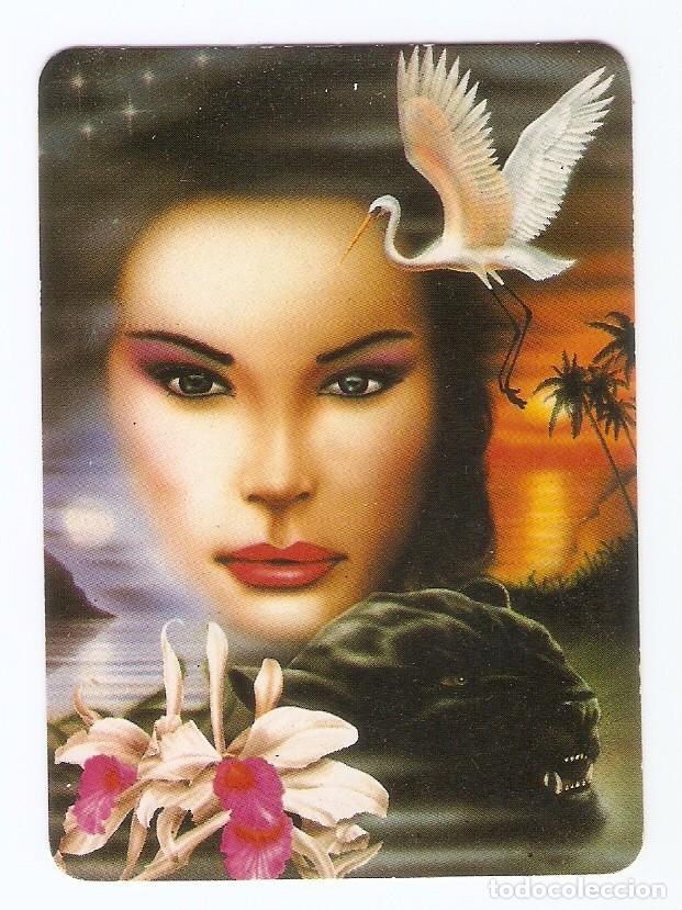 Coleccionismo Calendarios: CALENDARIO DE BOLSILLO A&Ntilde;O 1995 CHICA - FAUNA: AVE Y JAGUAR - ORQUIDEAS - VER FOTO REVERSO