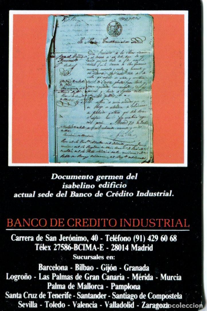 Coleccionismo calendarios: CALENDARIO BANCO DE CREDITO INDUSTRIAL A&Ntilde;O 1985