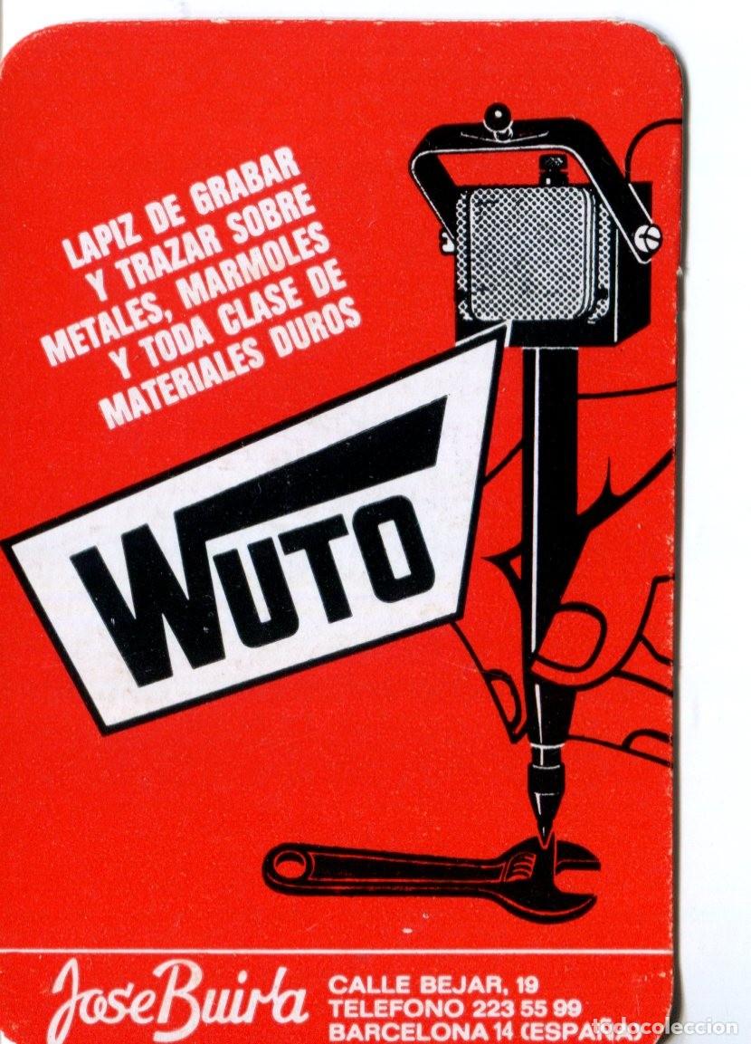 Coleccionismo calendarios: CALENDARIO PUBLICITARIO. WUTO. L&Aacute;PIZ DE GRABAR Y TRAZAR SOBRE METALES, M&Aacute;RMOLES. A&Ntilde;O 1969