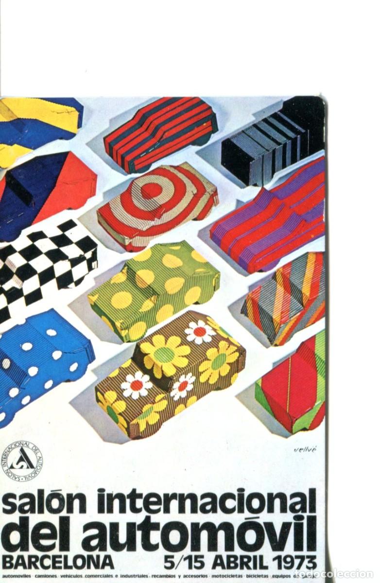 Coleccionismo calendarios: calendario de publicidad, sal&oacute;n internacional del autom&oacute;vil, Barcelona, a&ntilde;o 1973