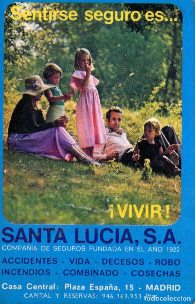 Coleccionismo calendarios: CALENDARIO PUBLICIDAD SEGUROS - SANTA LUCIA - A&Ntilde;O 1976