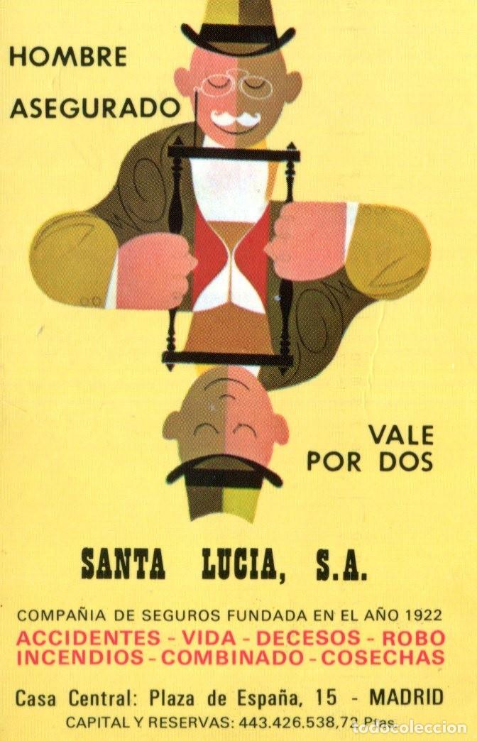 Coleccionismo calendarios: CALENDARIO PUBLICITARIO. SEGUROS SANTA LUC&Iacute;A. A&Ntilde;O 1973