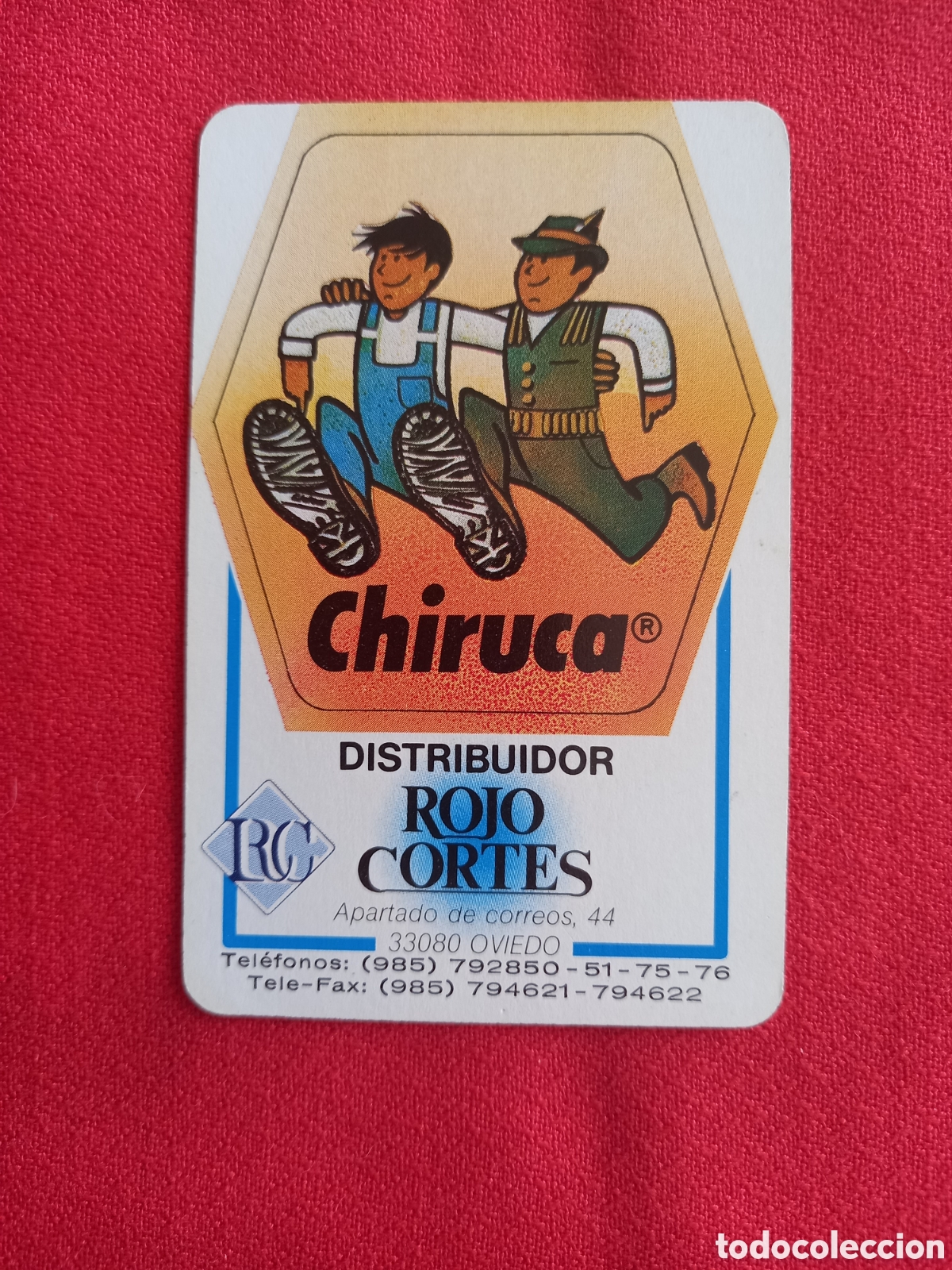 Coleccionismo calendarios: CALENDARIO DE BOLSILLO A&Ntilde;O 1989 - H. FOURNIER. CHIRUCA, DISTRIBUIDOR ROJO CORTES