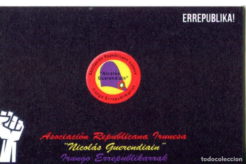 Collectionnisme Calendriers: CALENDARIO POL&Iacute;TICO. ASOCIACI&Oacute;N REPUBLICANA IRUNESA. NICOL&Aacute;S GUERENDIAIN. A&Ntilde;O 2021